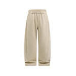 Solid color casual straight leg pants