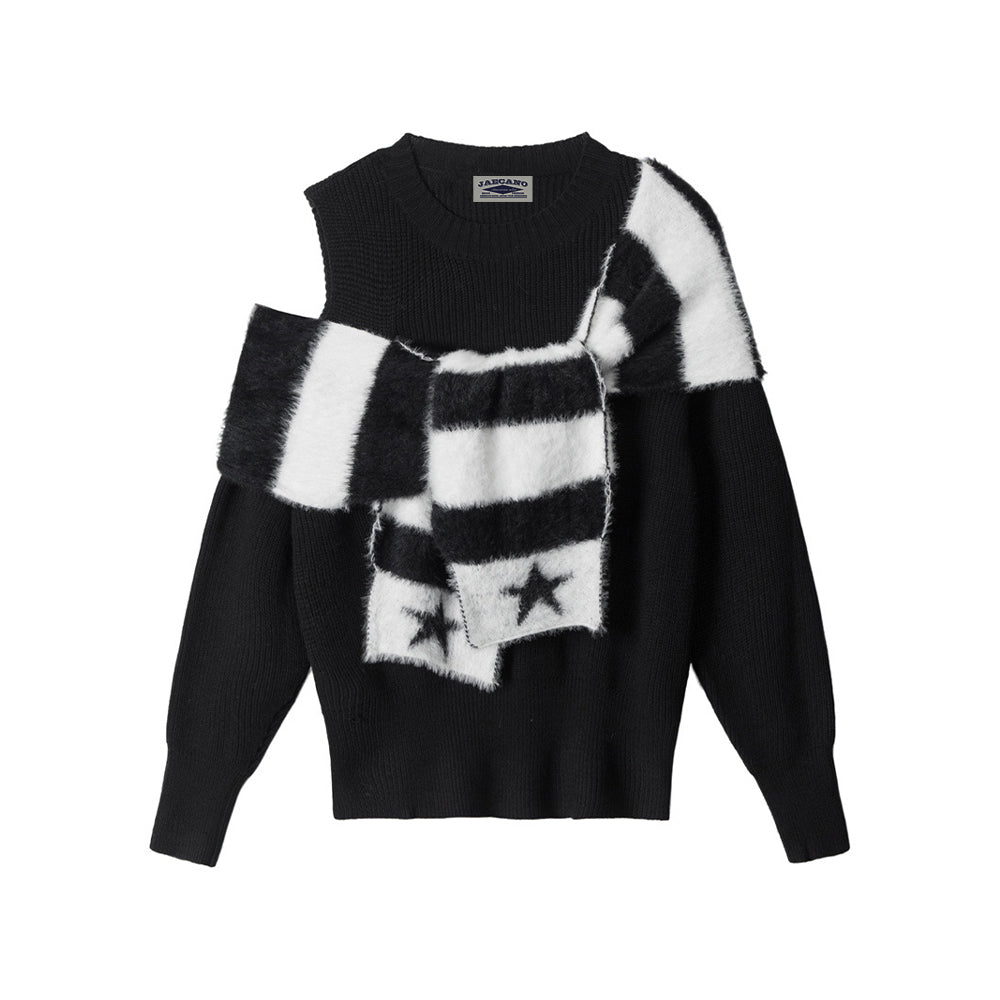 오프숄더 하이엔드 스웨터