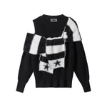 오프숄더 하이엔드 스웨터