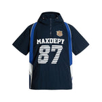 레트로 레터 후드 반팔