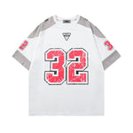 Contrast color printed short sleeves