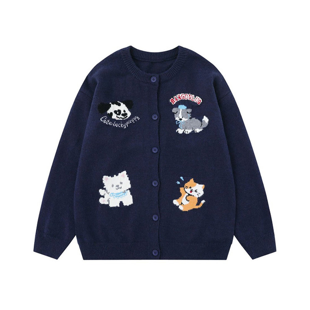 만화 강아지 스웨터