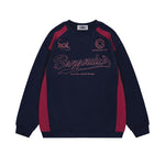 復古印花圓領衛衣