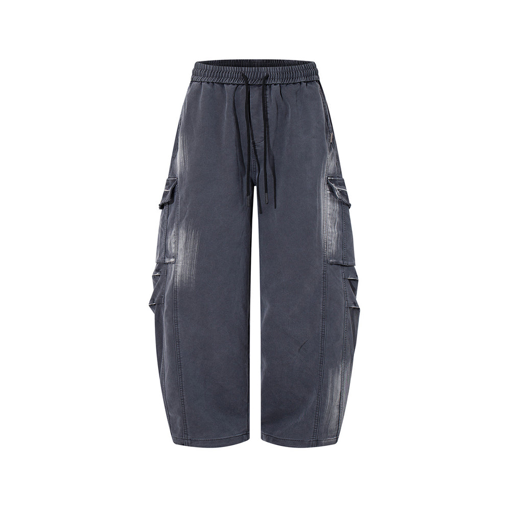 Distressed multi-pocket sweatpants