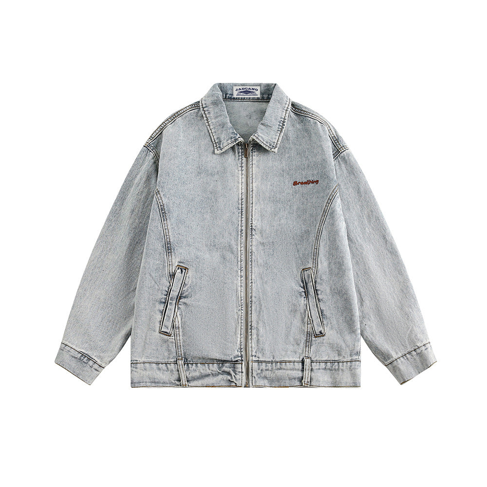 vintage lapel denim jacket