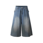 簡約寬鬆牛仔短褲