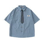 Preppy Plaid Short Sleeve Shirt