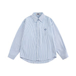 復古條紋休閑襯衫
