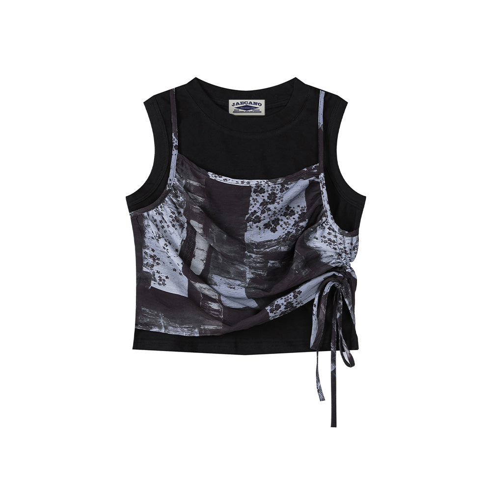 Retro design short vest