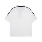 Retro striped contrast short sleeves