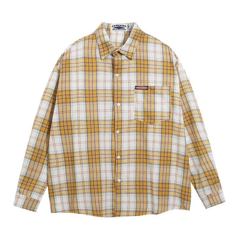 vintage plaid long sleeve shirt