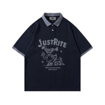 대비되는 컬러의 폼 프린트 반팔