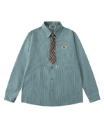 格紋長袖襯衫