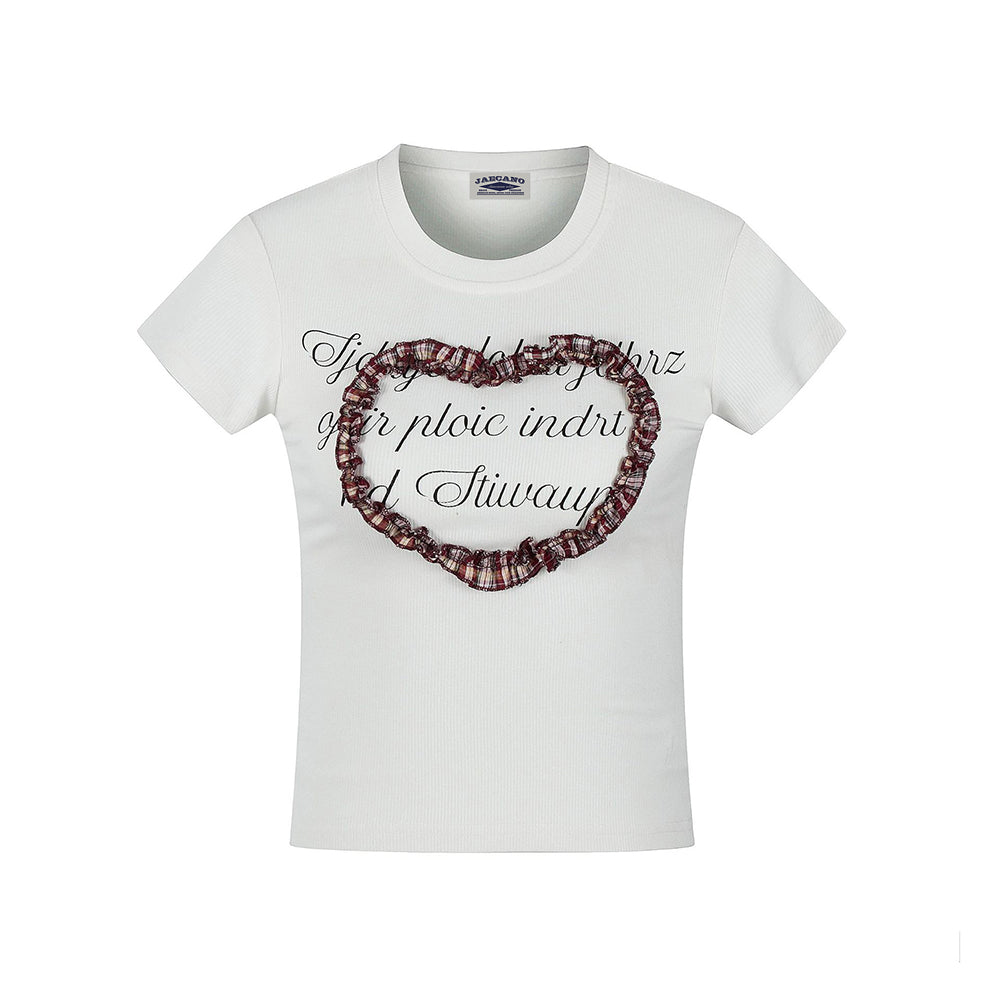 Retro heart short sleeves