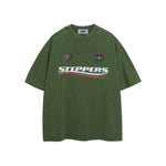 Lettering print crew neck short sleeves