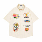 Funny flower short-sleeved shirt