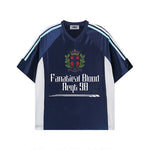 Contrast color short sleeves