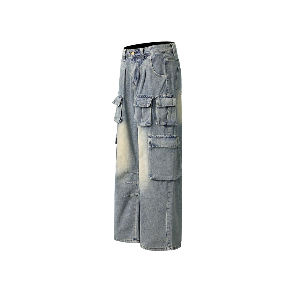 Vintage Multi-Pocket Cargo Jeans