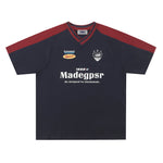 Retro contrast short sleeves