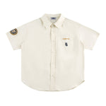 Badge embroidered short-sleeved shirt