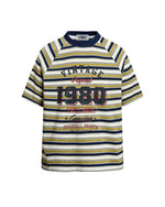 Retro striped short sleeves