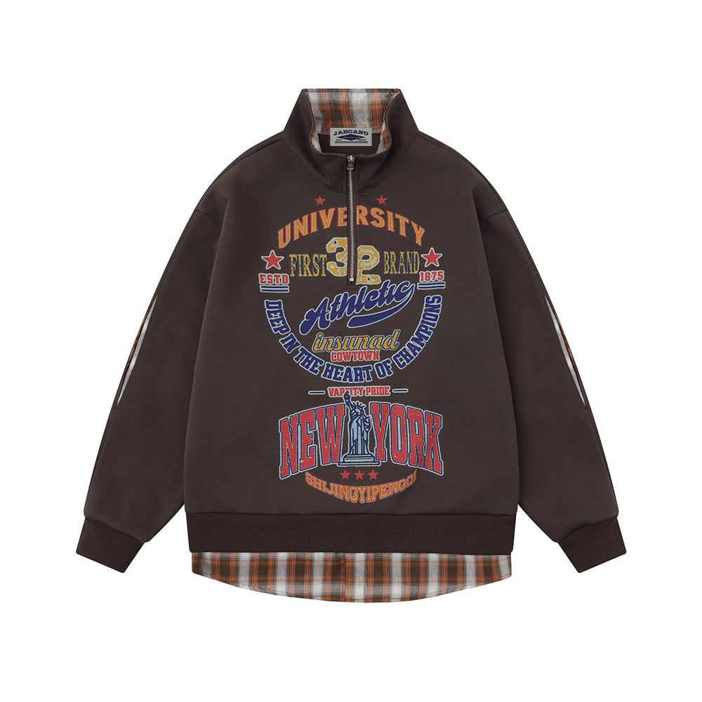 Retro letter print sweatshirt