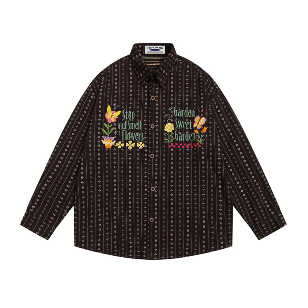 vintage butterfly floral shirt