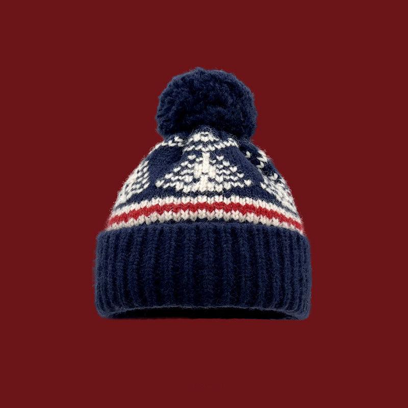 Retro cute knitted hat