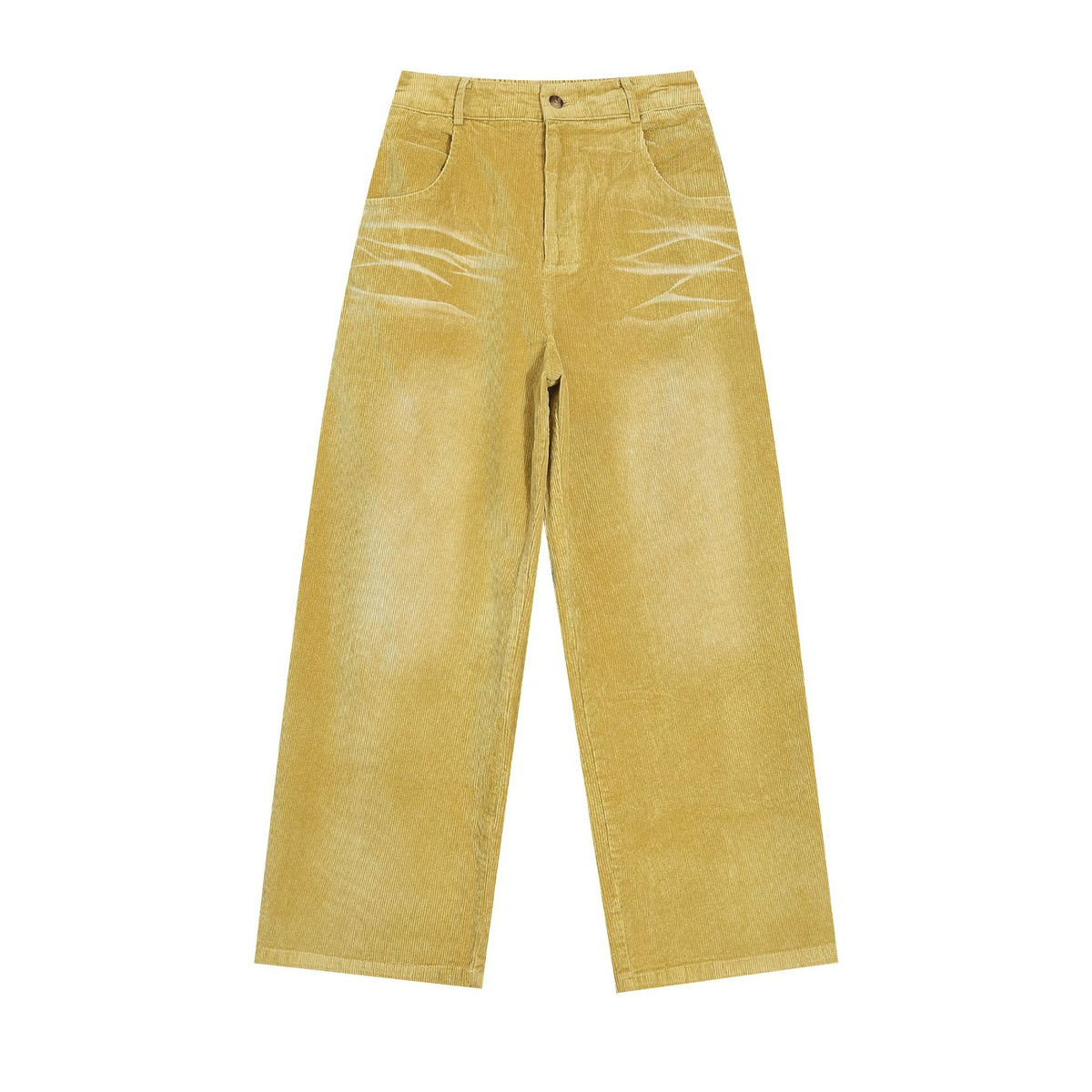 Retro corduroy straight-leg versatile wide-leg pants