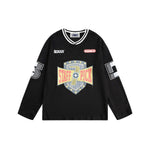 retro printed long sleeve sweatshirt