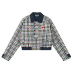 Retro embroidered short cotton jacket