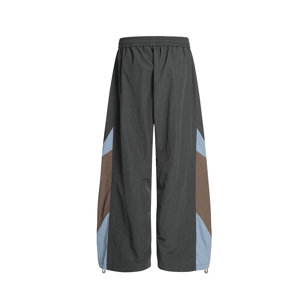 Contrast color panel trousers