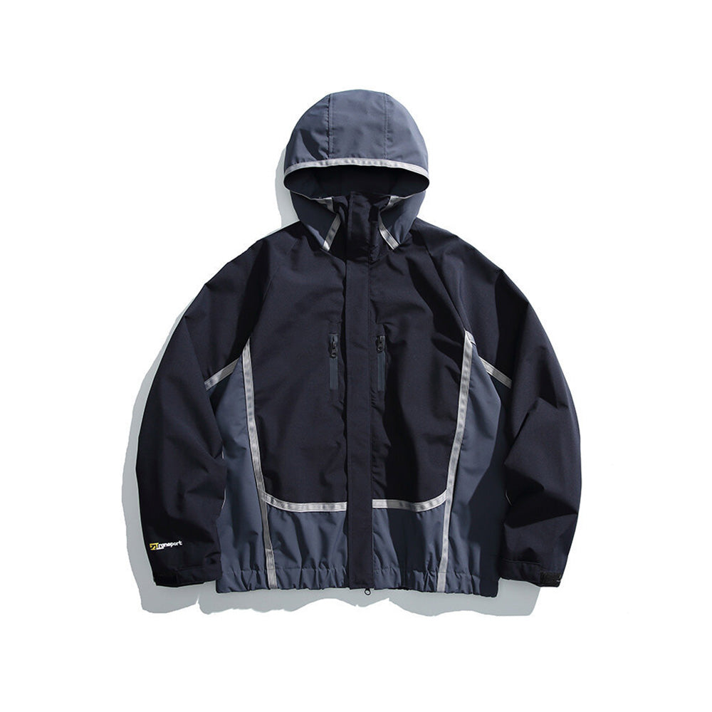 Multi-zip hooded jacket