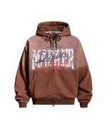 Gradient distressed casual jacket
