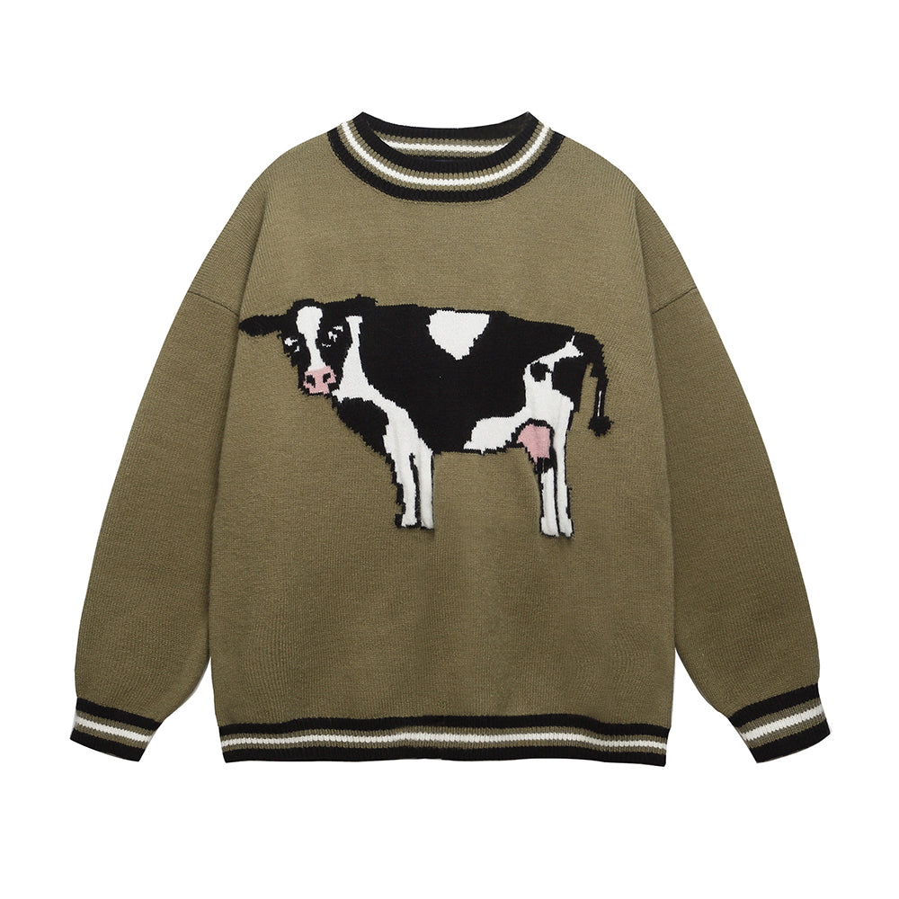 Cute Cow Crew Neck Sweater