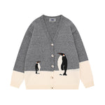 企鵝提花情侶外套