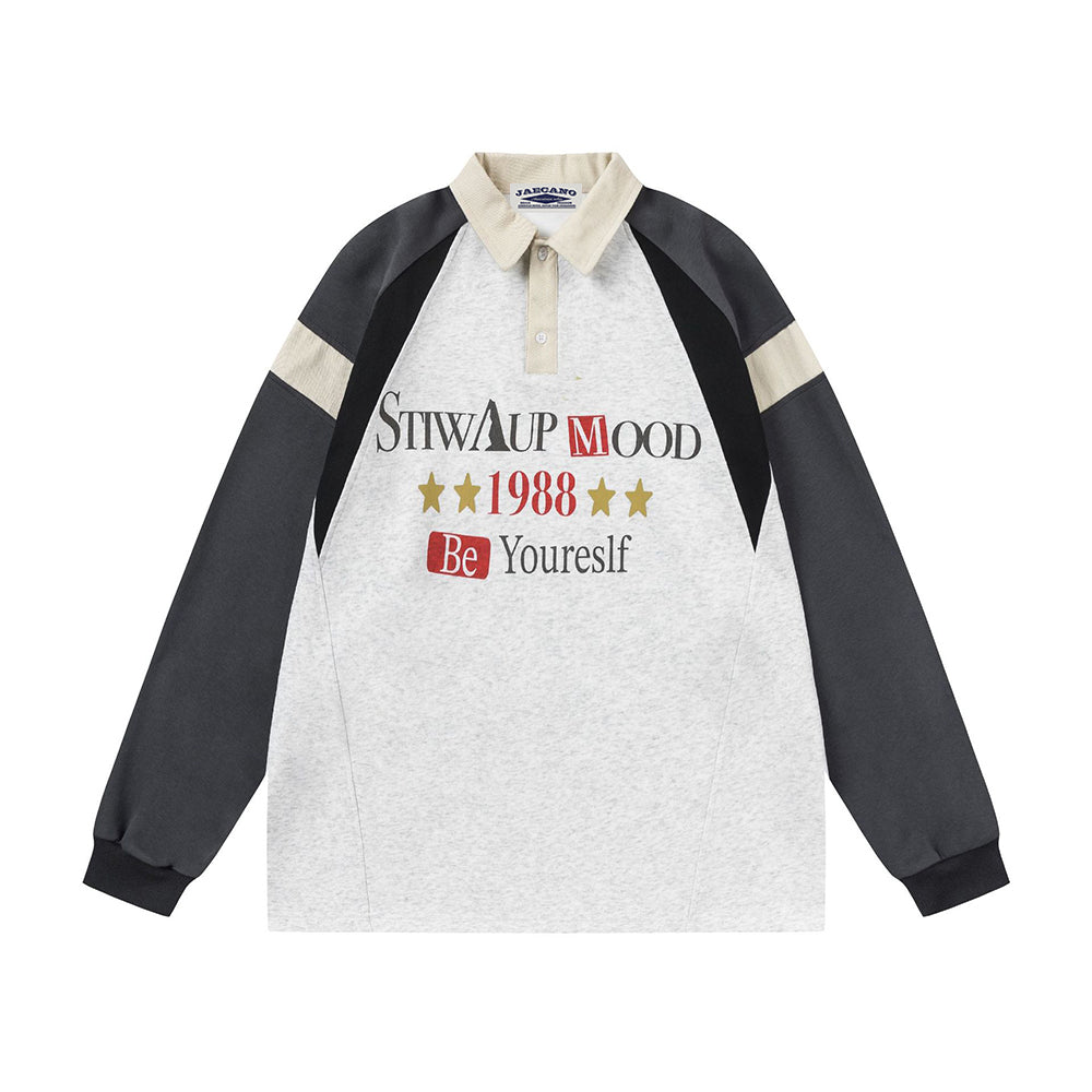 Retro couple pullover sweatshirt