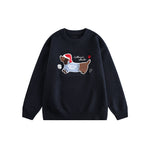 復古趣味刺綉毛衣