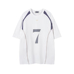 레트로 콘트라스트 반소매