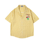 Badge Plaid Short Sleeve Shirt