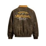 Retro patchwork letter jacket