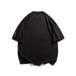 자수가 들어간 느슨한 짧은 소매