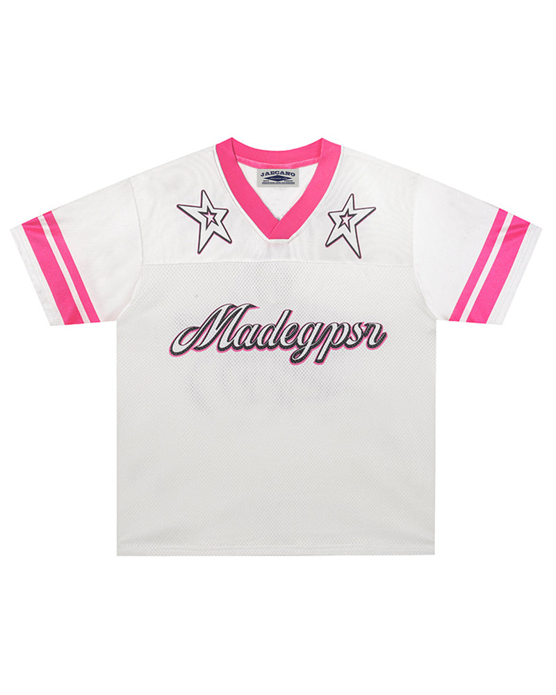 運動風拼接短袖