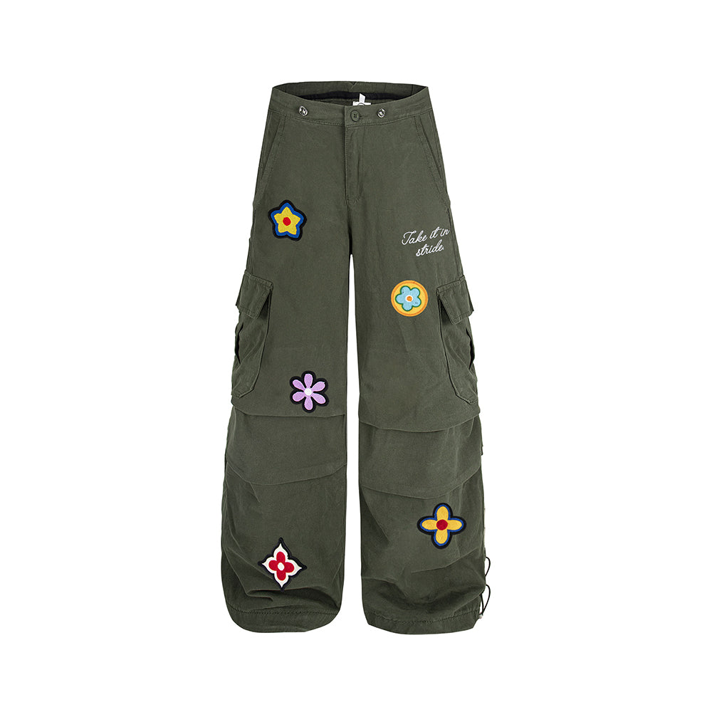 Vintage colored cargo trousers