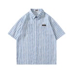 Striped Tie Short Sleeve Shirt