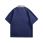 Contrast color polo short sleeve