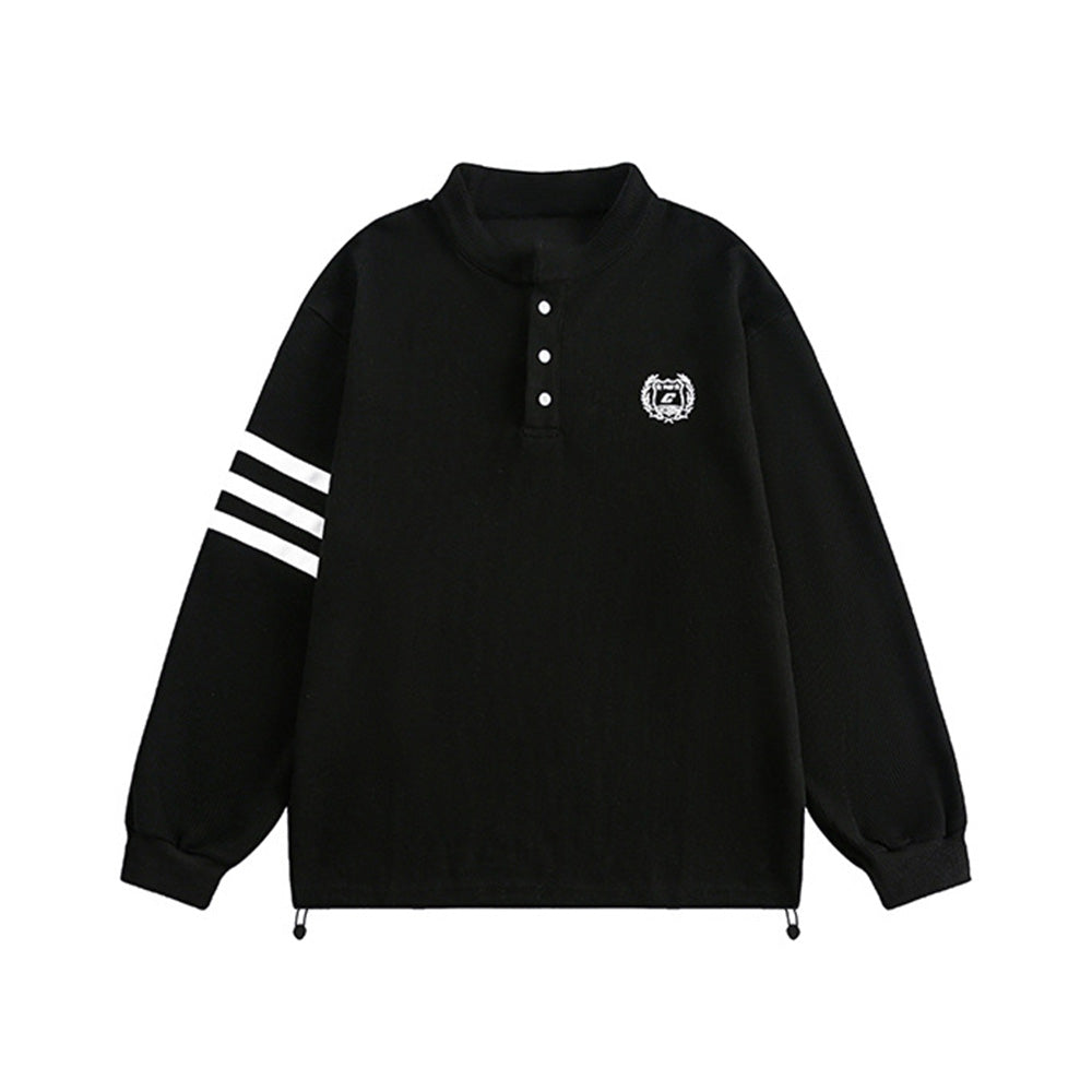 Waffle three-stripe sweatshirt