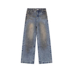 做舊直筒牛仔褲