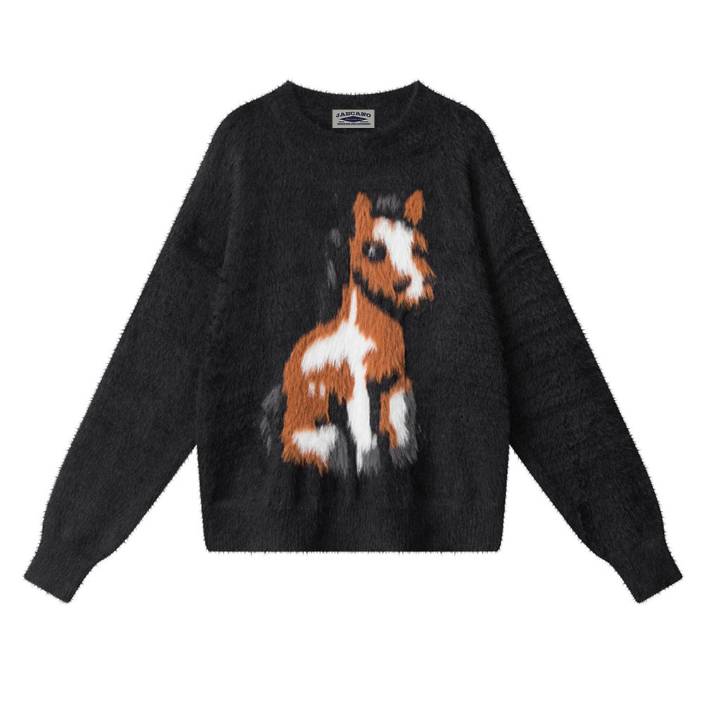 크루넥 풀오버 스웨터