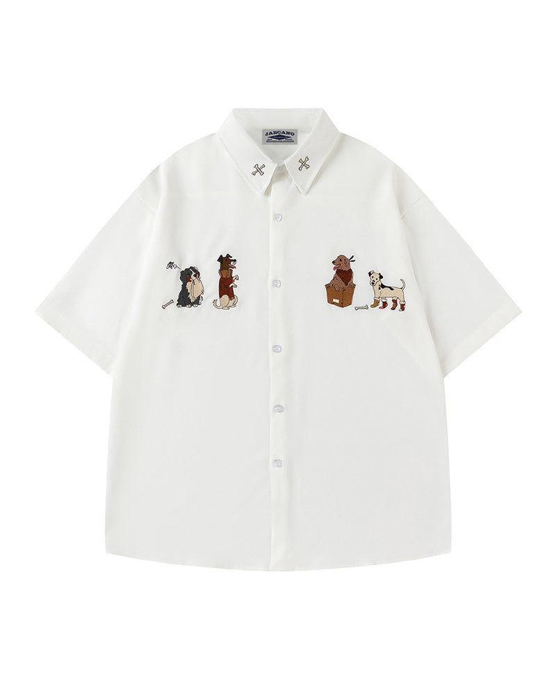 Cute Puppy Short Sleeve Shirt